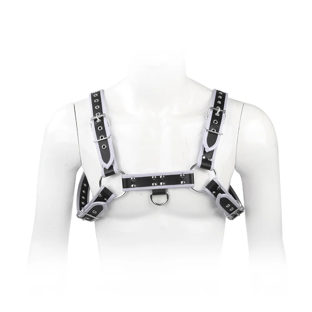 6 Colors Men Harness English Bull Dog Leather Chest Belt Fetish Clothing Sexy Straps Bondage Erotic Products Sex Toys For Men